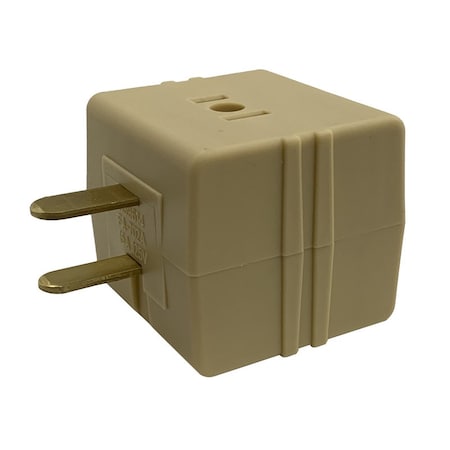 Projex Plug Adapter, Outlet Tap, 1-15P, Ivory FA-702A/11PRJ